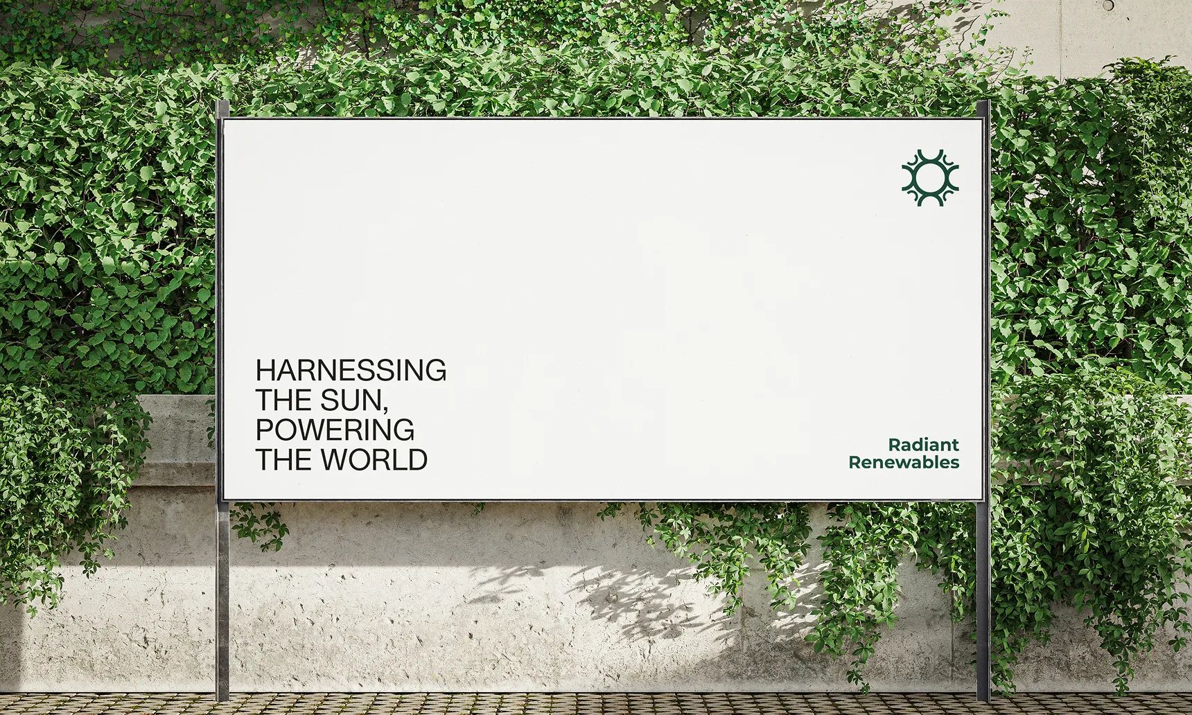Radiant Renewables billboard mockup
